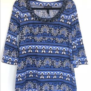 INC Tunic Top NEW with embellishments Size M